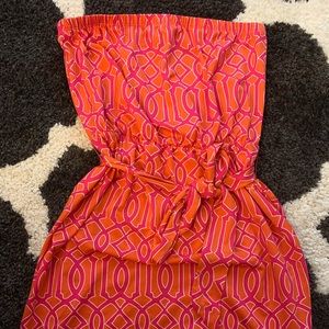 Mud pie strapless dress with belt